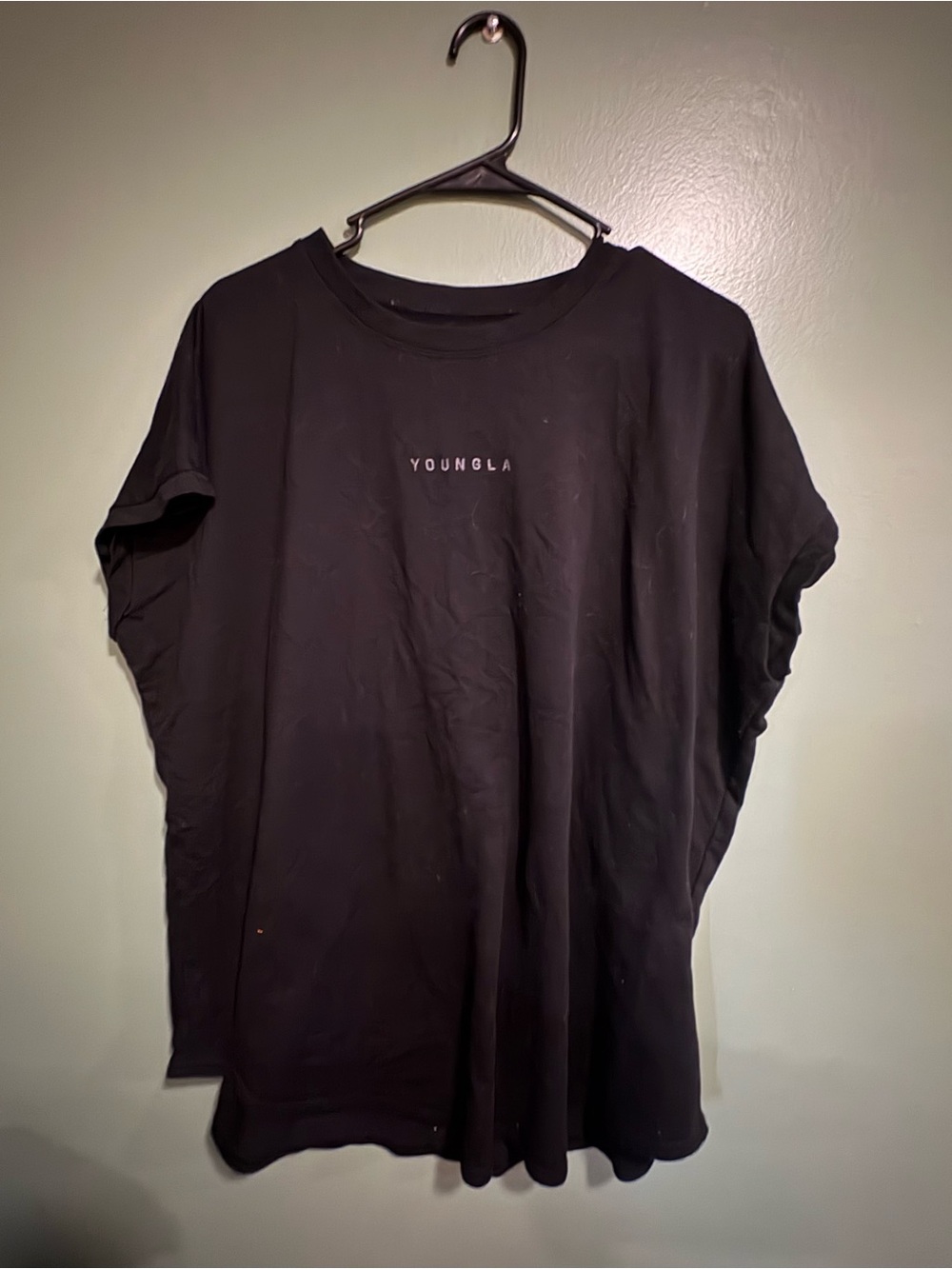 YoungLA Black Short Sleeve Logo Tee